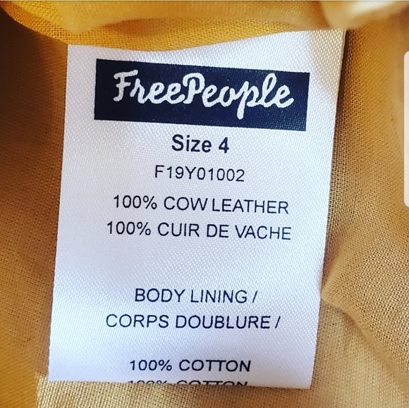 Free People yellow Gold cow Leather button Jumper Party sleeveless mini Dress - Picture 6 of 11